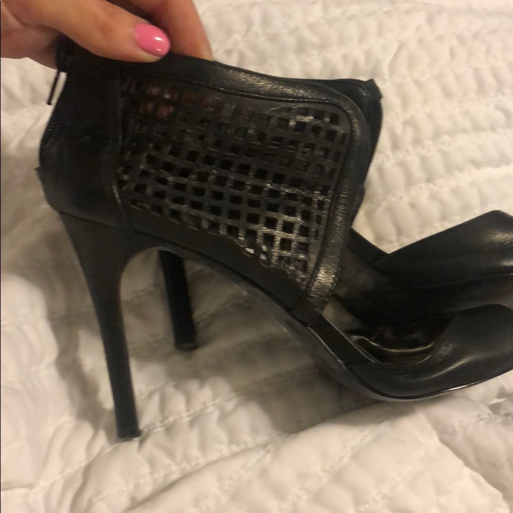 Open toed caged heels